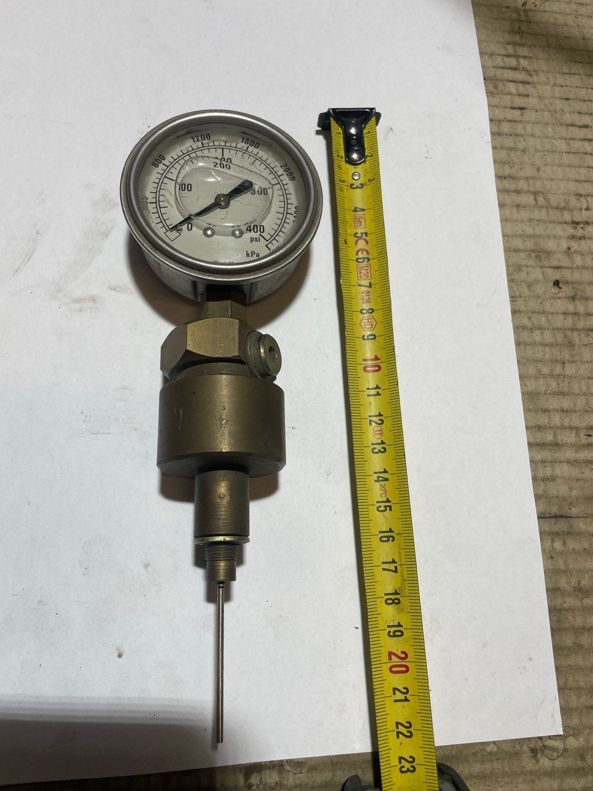 Marshalltown Druk- en Temperatuurmeter (psi/kPa), Ophalen, Gebruikt