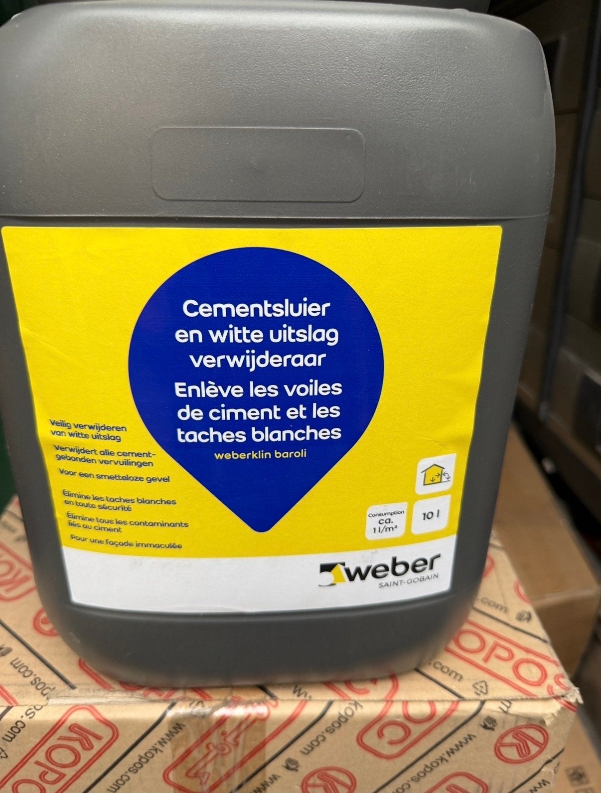 Weber Saint-Gobain Cementsluier en Witte Uitslag Verwijderaa, 5 tot 10 liter, Ophalen of Verzenden, Nieuw, Grijs