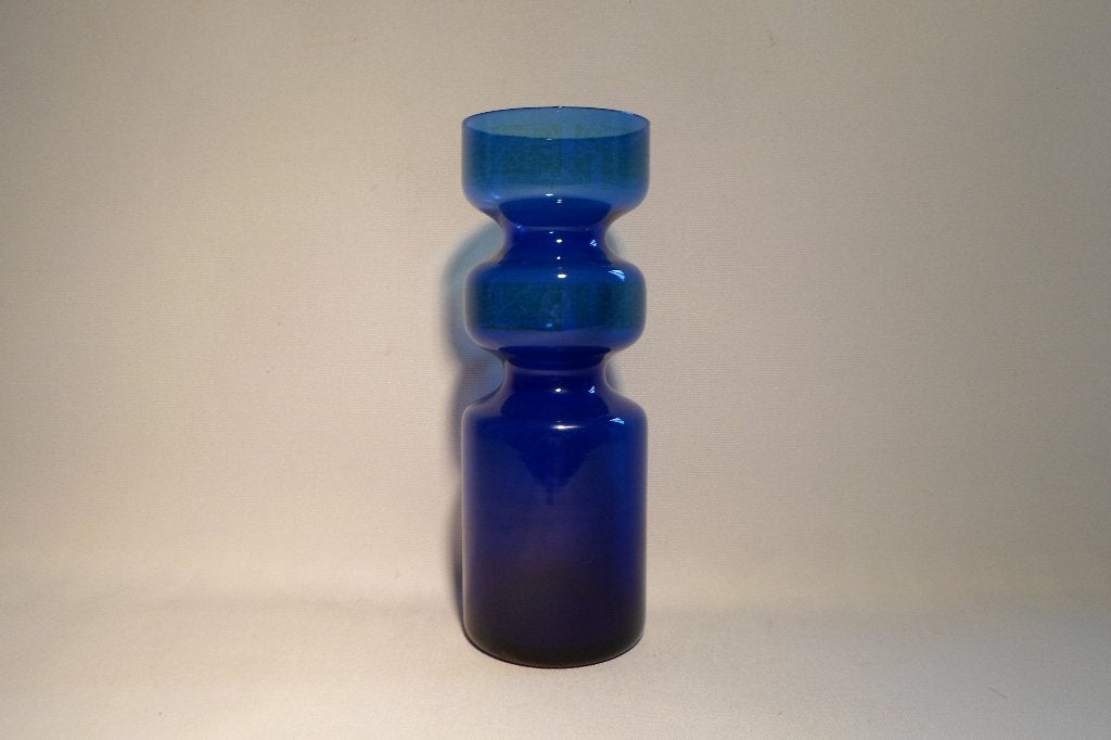 Vintage Cobalt Glas Vaas Scandinavie, Ophalen of Verzenden, Huis en Inrichting