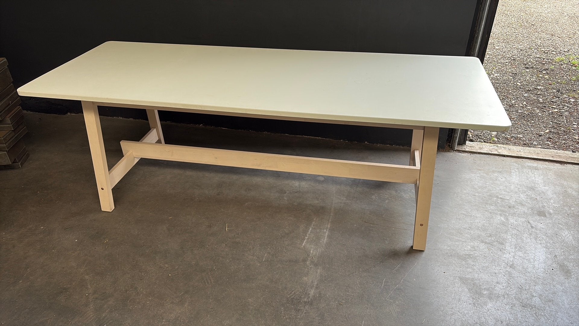 Ikea Norraker tafel lxbxh 220x80x74cm, Huis en Inrichting, Tafels | Eettafels, Ophalen, 200 cm of meer, 50 tot 100 cm, Zo goed als nieuw