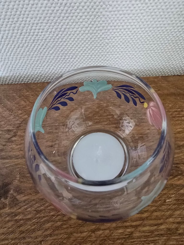 5 Boerenbond glazen waxinelicht houder, Overige typen, Ophalen of Verzenden, Zo goed als nieuw, Overige stijlen