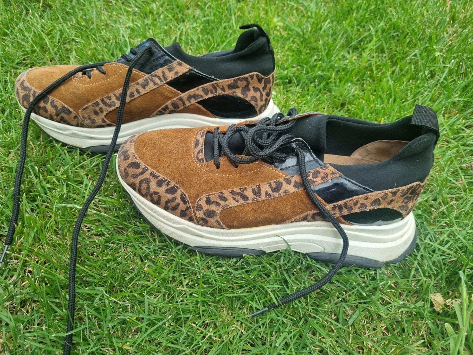 DWRS Sneakers Maat 40 - Bruin met Luipaardprint, Kleding | Dames, Schoenen, DWRS, Bruin, Ophalen of Verzenden, Sneakers of Gympen