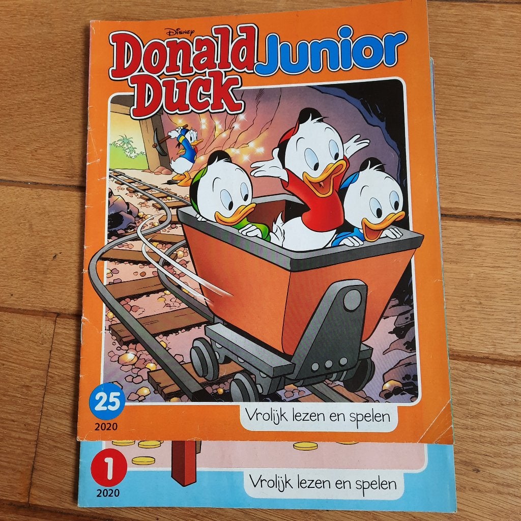 Donald Duck Junior - 1 - 25 uit 2020 - 2 stuks, Meerdere stripboeken, Ophalen of Verzenden, Gelezen, Donald Duck