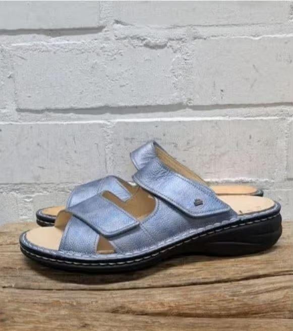 Finn Comfort - Leren slippers 41 - Nieuw €120 - Uitneembaar, Kleding | Dames, Finn Comfort, Blauw, Nieuw, X