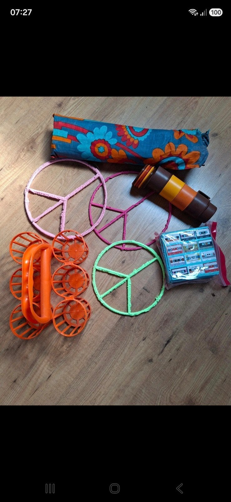 jaren zeventig windscherm en decoratie, Ophalen, Versiering
