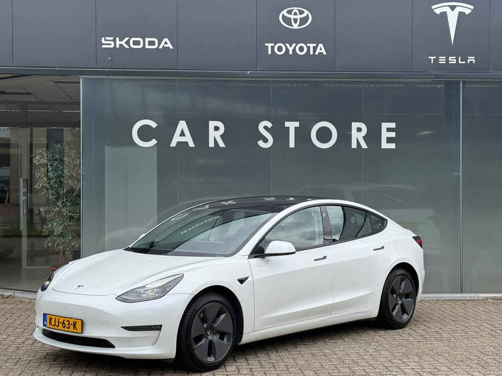 Tesla MODEL 3 Long Range AWD 75 kWh FACELIFT WARMTEPOMP, Auto's, Tesla, Automaat, Gebruikt, Zwart, Wit