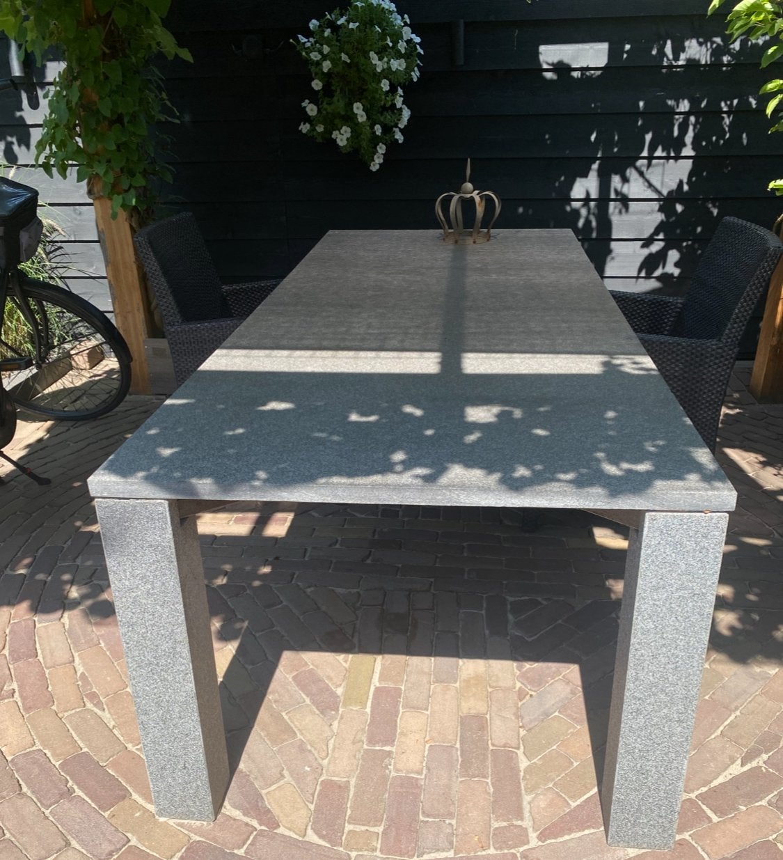 Natuurstenen tuintafel, Ophalen, Gebruikt, Rechthoekig, Overige materialen
