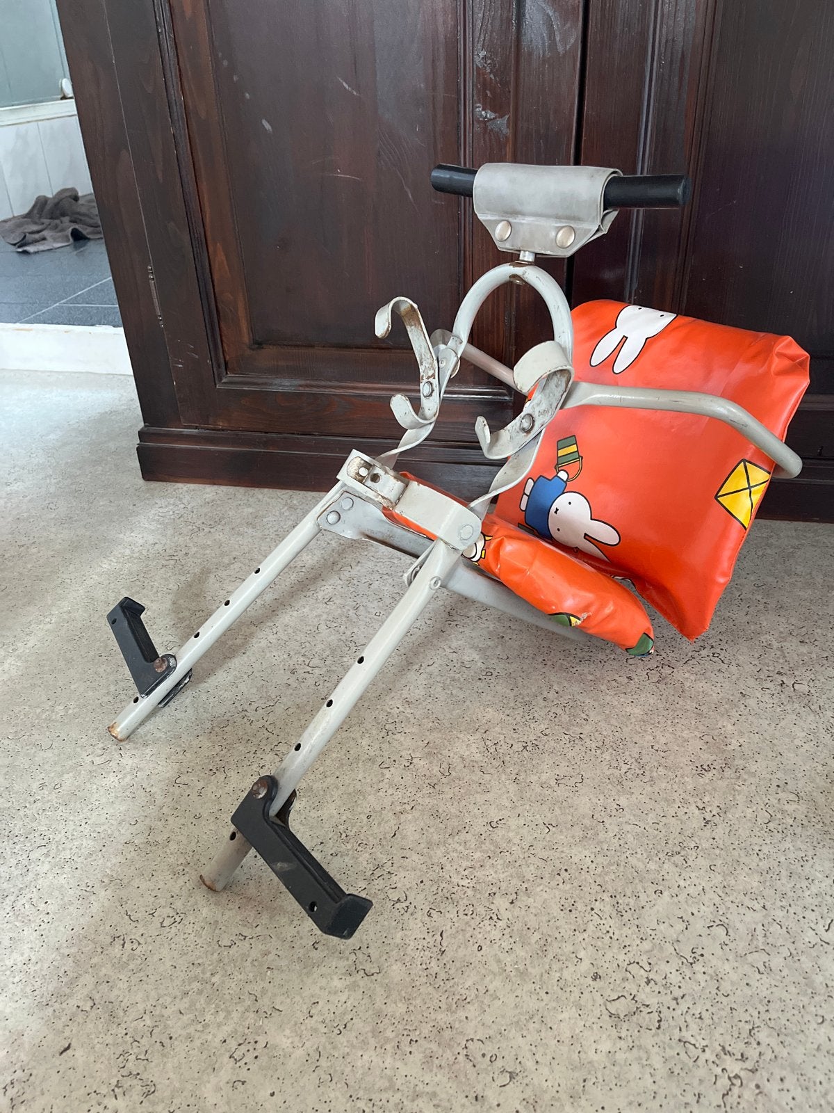 Vintage fietsstoeltje voor gmg gouda, Ophalen, Voorzitje, 0 t/m 13 kg, Gebruikt
