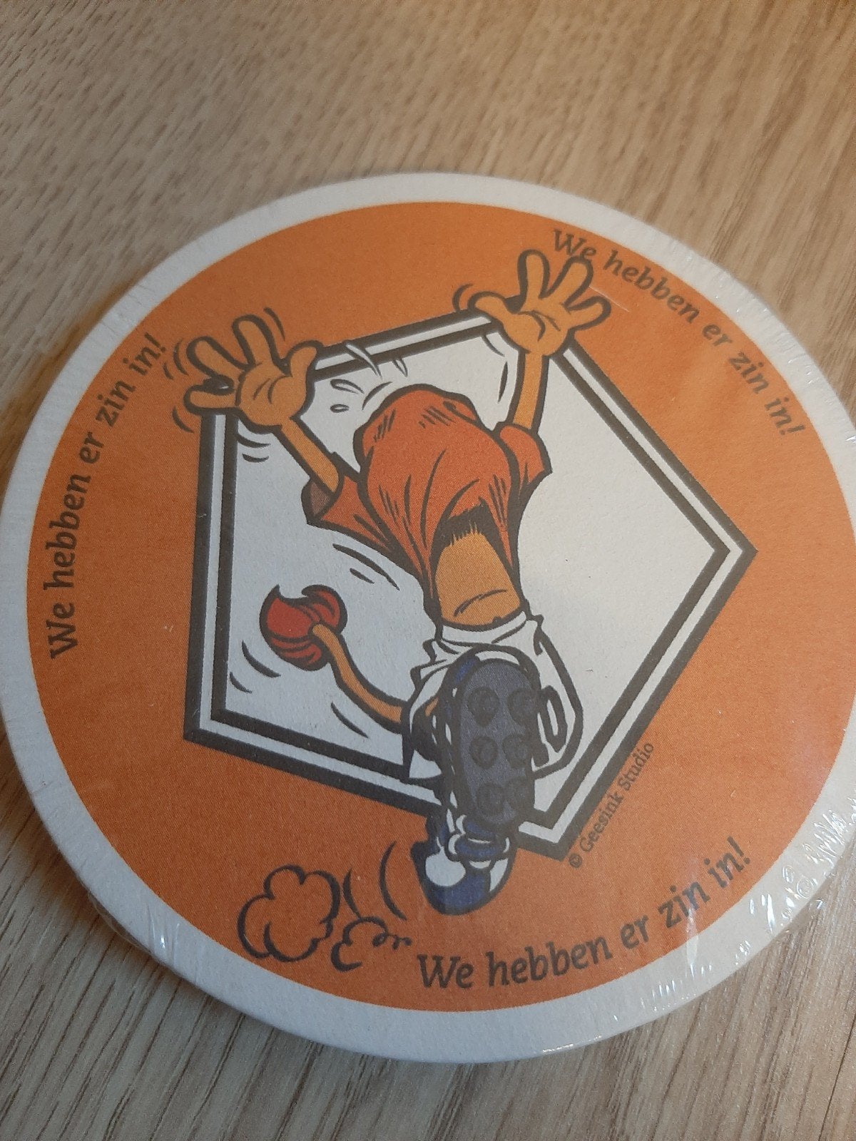 Loeki de leeuw onderzetters voetbal oranje, Ophalen of Verzenden