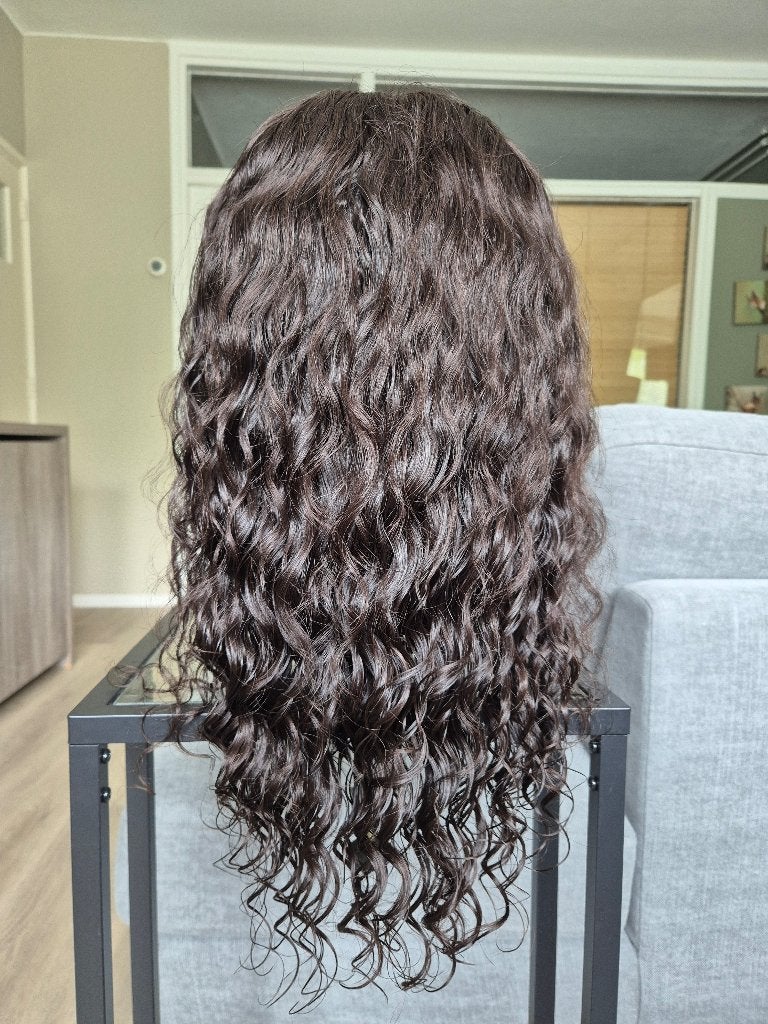 16 inch echt haar pruik met transparente lace, Ophalen, Nieuw, Pruik of Haarverlenging