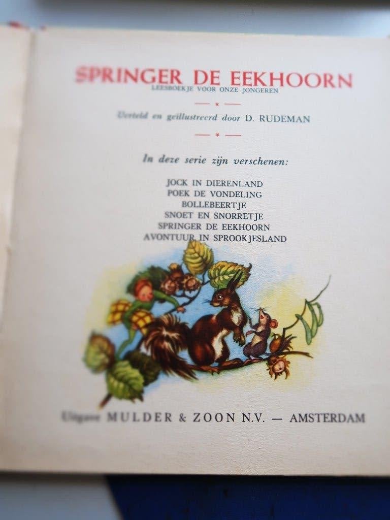 springer de eekhoorn,door D.Rudeman,jaren 50, Boeken, Ophalen of Verzenden, Gelezen, D.Rudeman, Fictie algemeen