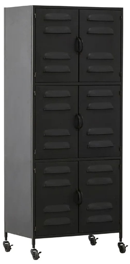 Woood Boaz Verrijdbare Lockerkast Zwart - 60x40.5x145.5cm., Huis en Inrichting, Kasten | Lockerkasten, Ophalen, Zo goed als nieuw