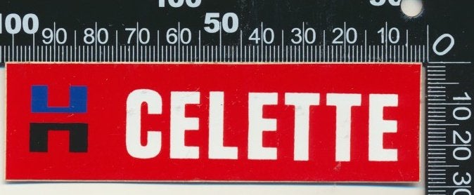 Sticker: Celette, Ophalen of Verzenden, Zo goed als nieuw, Bedrijf of Vereniging