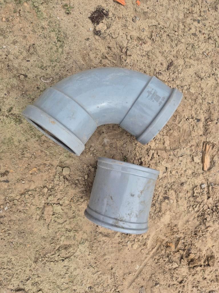 Pvc 125 bocht en mof, Bochten, Pvc, Ophalen of Verzenden, Minder dan 2 meter