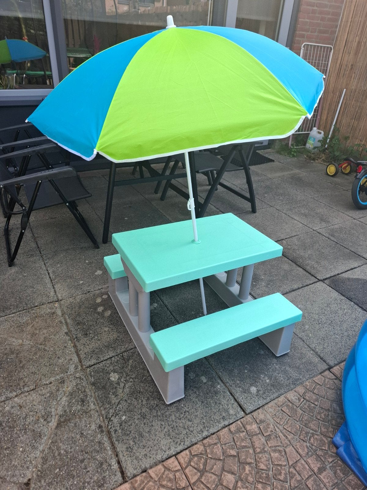 Kinder picknicktafel met parasol, Ophalen, Gebruikt, Overige typen