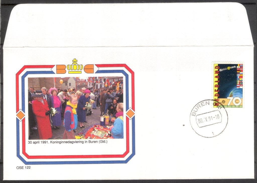 OSE122 - Koninginnedag 1991 Buren (Gld), Postzegels en Munten, Brieven en Enveloppen | Nederland, Verzenden, Envelop