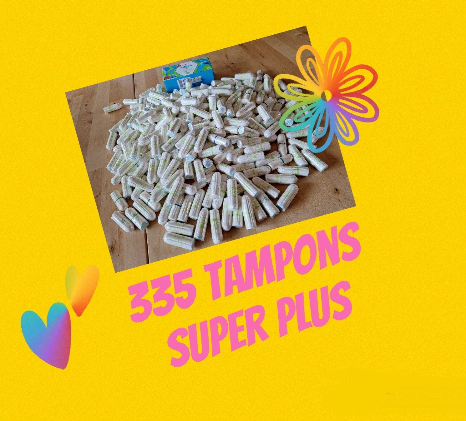 335 nieuwe, verpakkingen gebruikte tampons Super plus., Ophalen of Verzenden, Nieuw