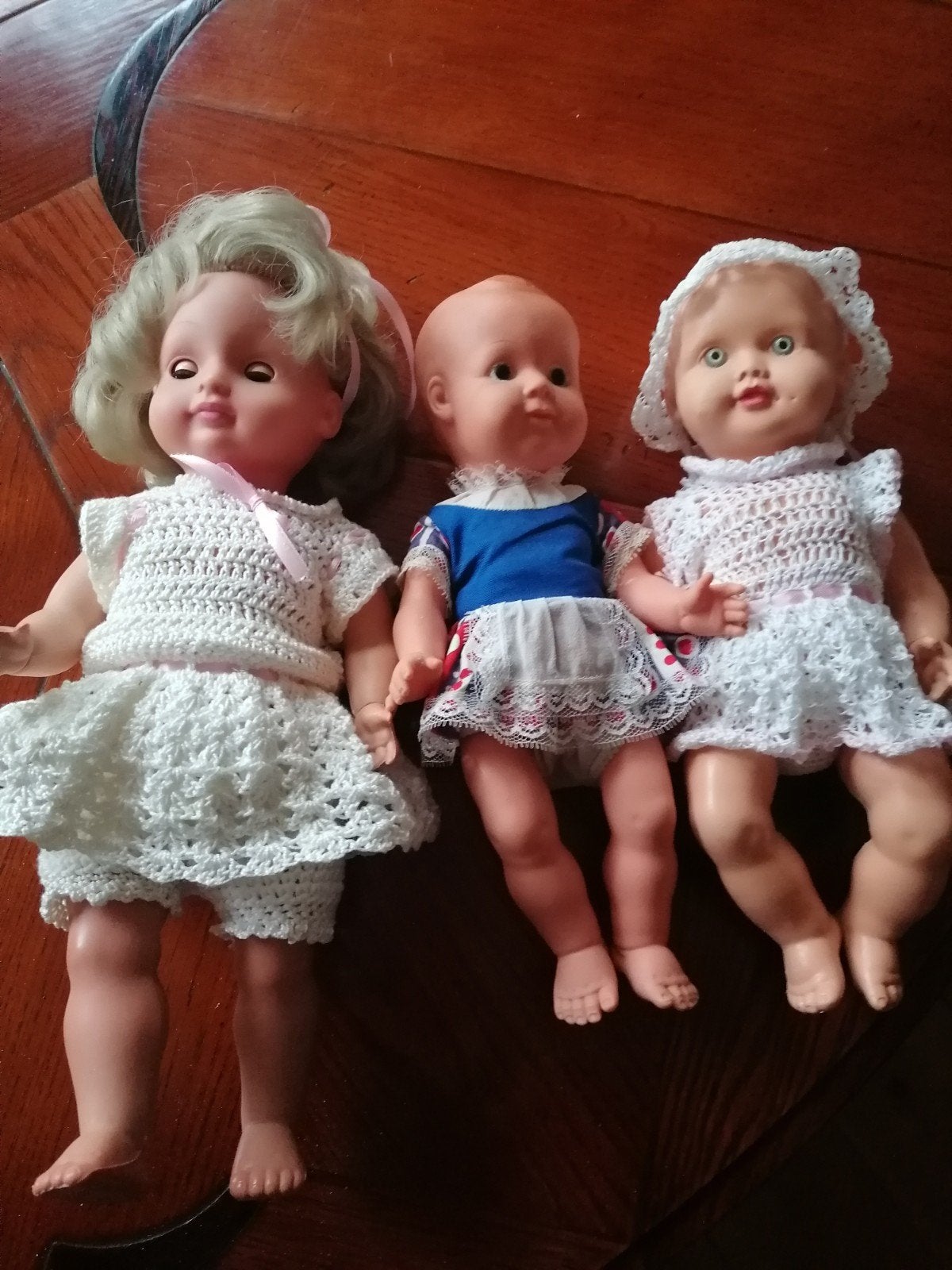 3 oude popjes, Verzamelen, Poppen, Ophalen, Gebruikt, Pop
