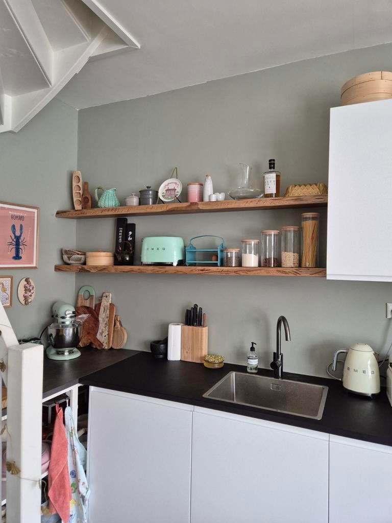 Mooie wandplanken van teak Aanbieding! €100 per plank!, Ophalen, Nieuw