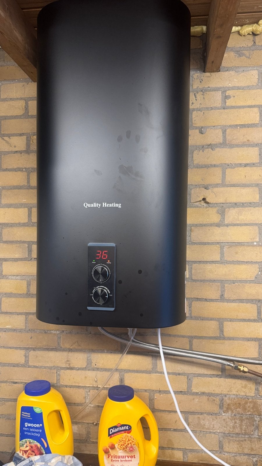 Nooddouche met 50 liter boiler - tbv  verbouwing badkamer, Huis en Inrichting, Badkamer | Complete badkamers, Ophalen, Gebruikt
