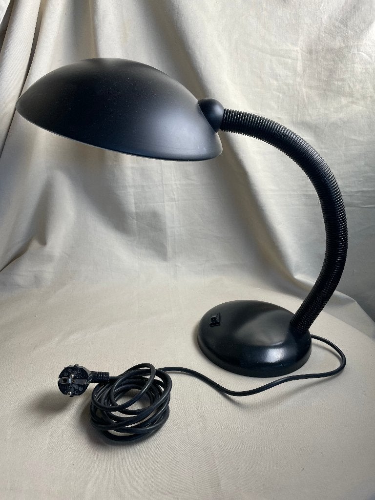 Zwarte  metalen bureaulamp Massive in Bauhaus stijl jaren 80, Bureaulamp, Gebruikt, Overige merken, Vintage
