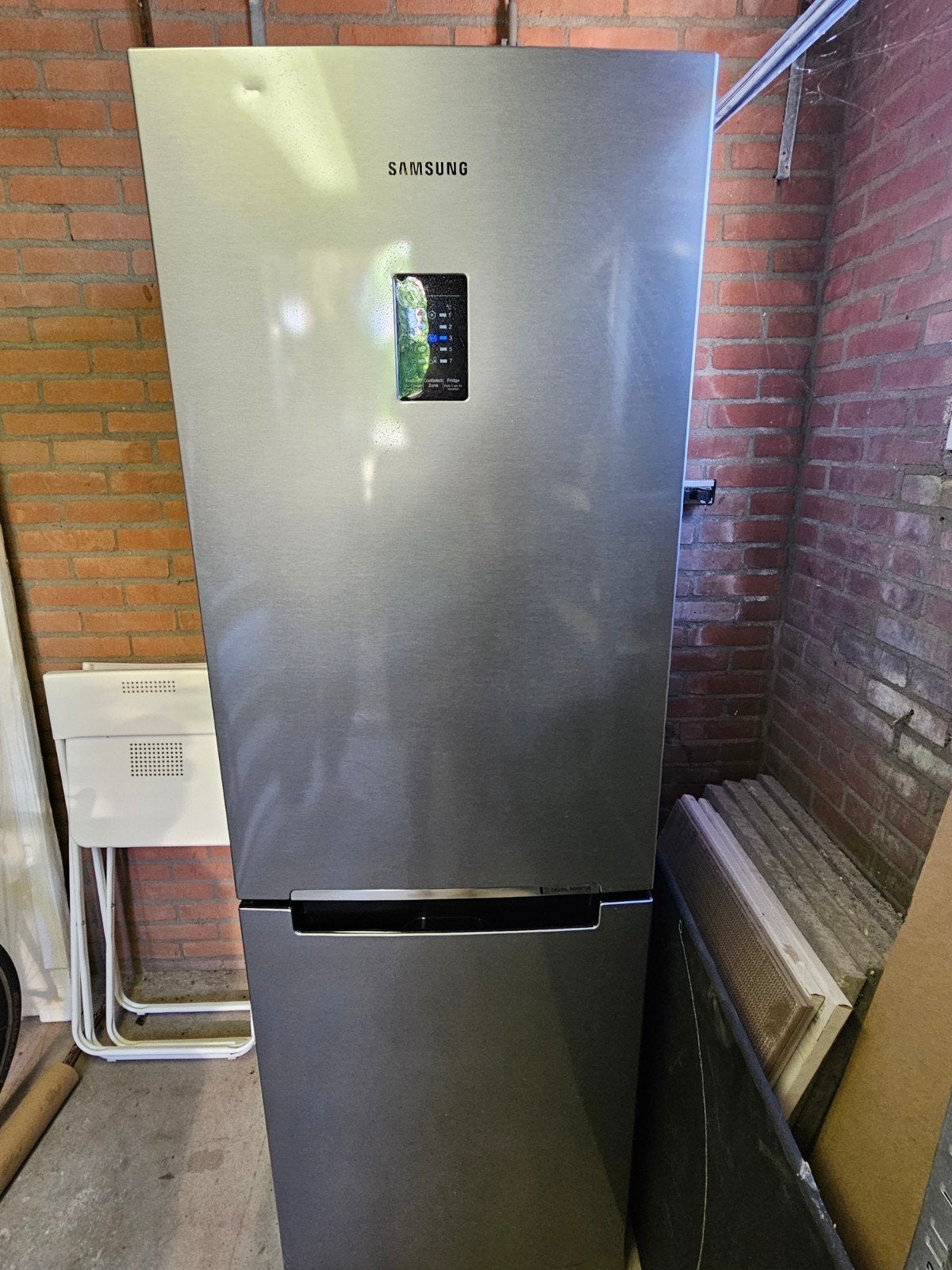 Samsung Vrijstaande Koel-vriescombinatie - No Frost, Ophalen, Gebruikt, Met aparte vriezer