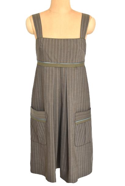 Badgley Mischka jurkje, pinstripe jurk, Mt. M, Overige kleuren, Verzenden, Zo goed als nieuw, Knielengte