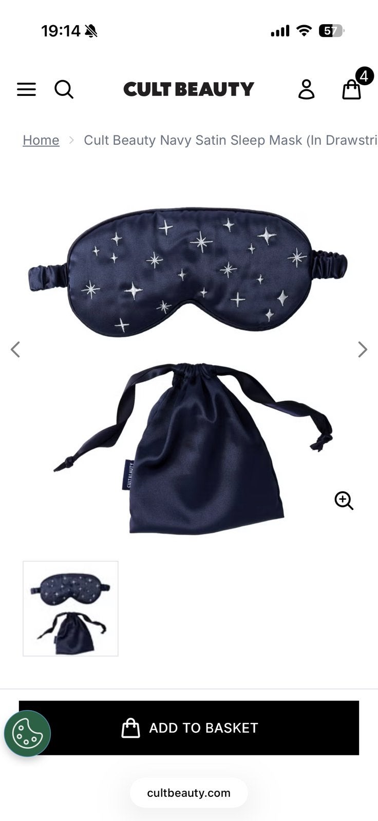 Cult Beauty Satin Eye Mask, Ophalen of Verzenden, Nieuw