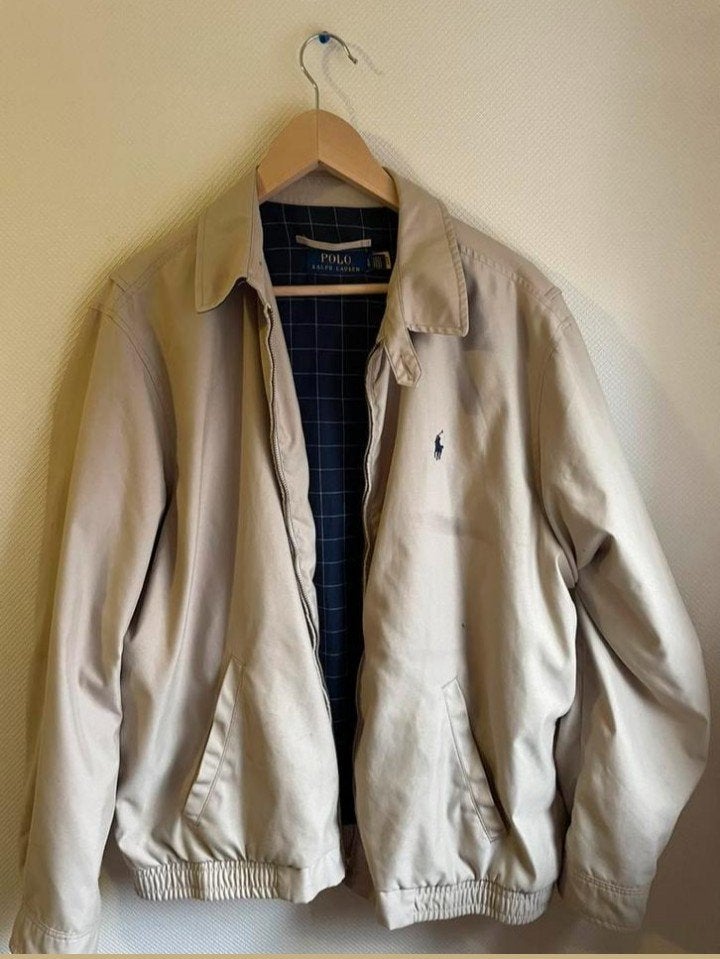 Polo Ralph Lauren Harrington jas - Beige - Maat L, Maat 52/54 (L), Beige, Ophalen of Verzenden, Polo Ralph Lauren