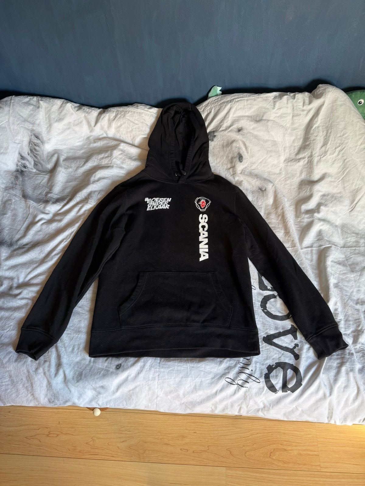 Hoodie Scania/Boeren onder elkaar maat M, Ophalen of Verzenden, Zo goed als nieuw, Maat 48/50 (M), Zwart
