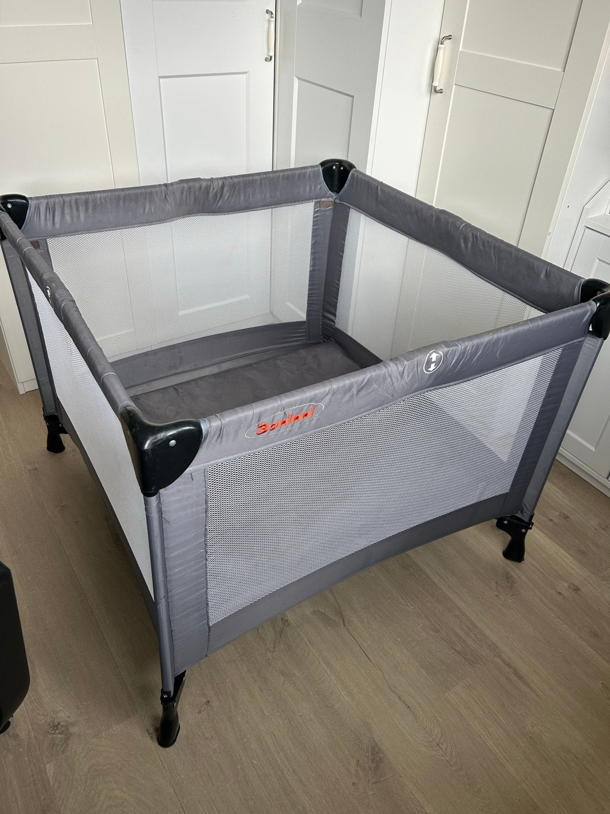 Baninni Reisbox/Campingbedje - Grijs, Opvouwbaar, Ophalen, Gebruikt, Vierkant