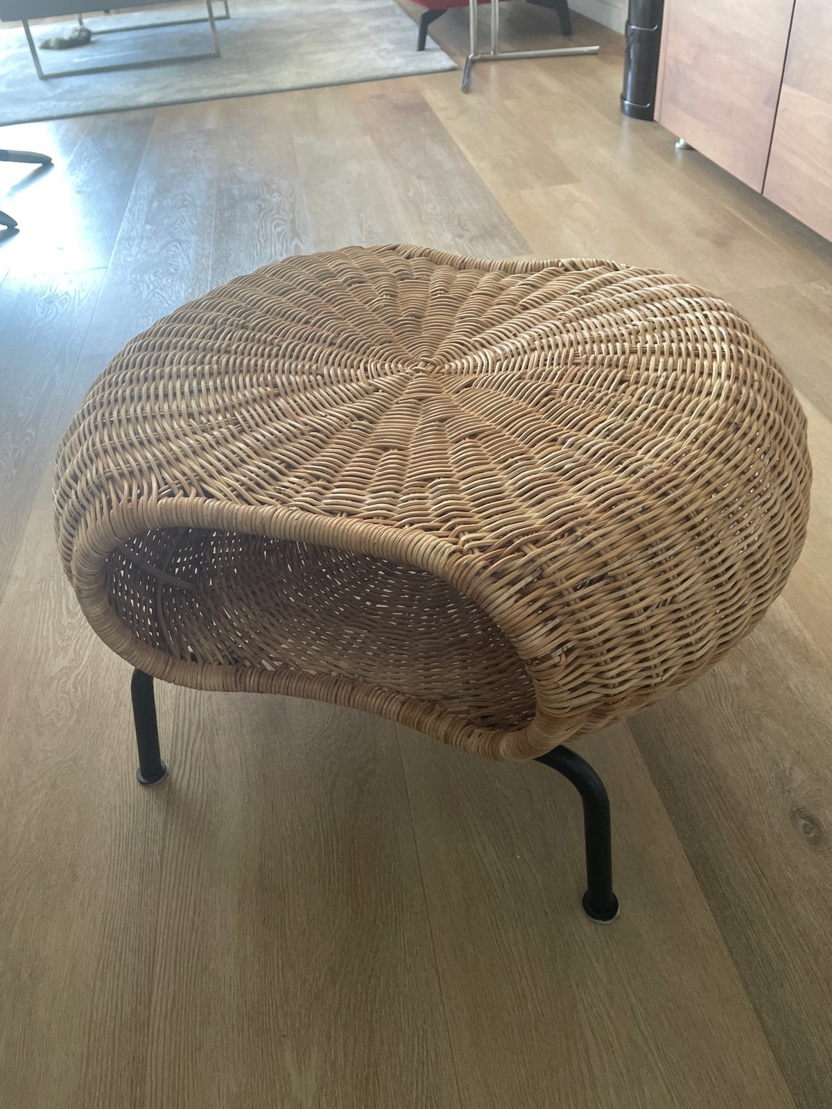 IKEA Gamlehult voetenbank/opbergruimte van rotan, Ophalen, Riet of Rotan, Zo goed als nieuw, Ovaal
