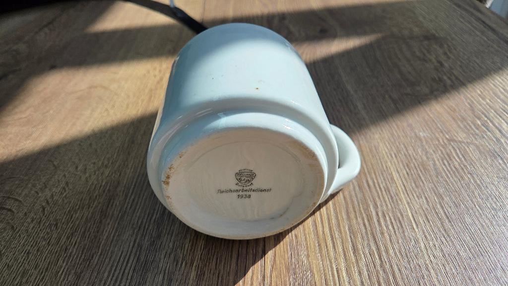Reichsarbeitsdienst melk mok groot, Ophalen of Verzenden, Nederland, Overige typen