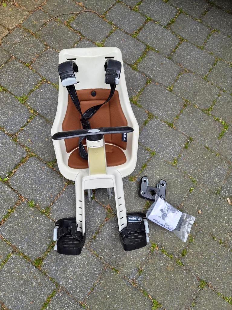 Bobike Mini Exclusieve Voorzitje - Camel Brown, Fietsen en Brommers, Ophalen, Voorzitje, Bobike, Gebruikt