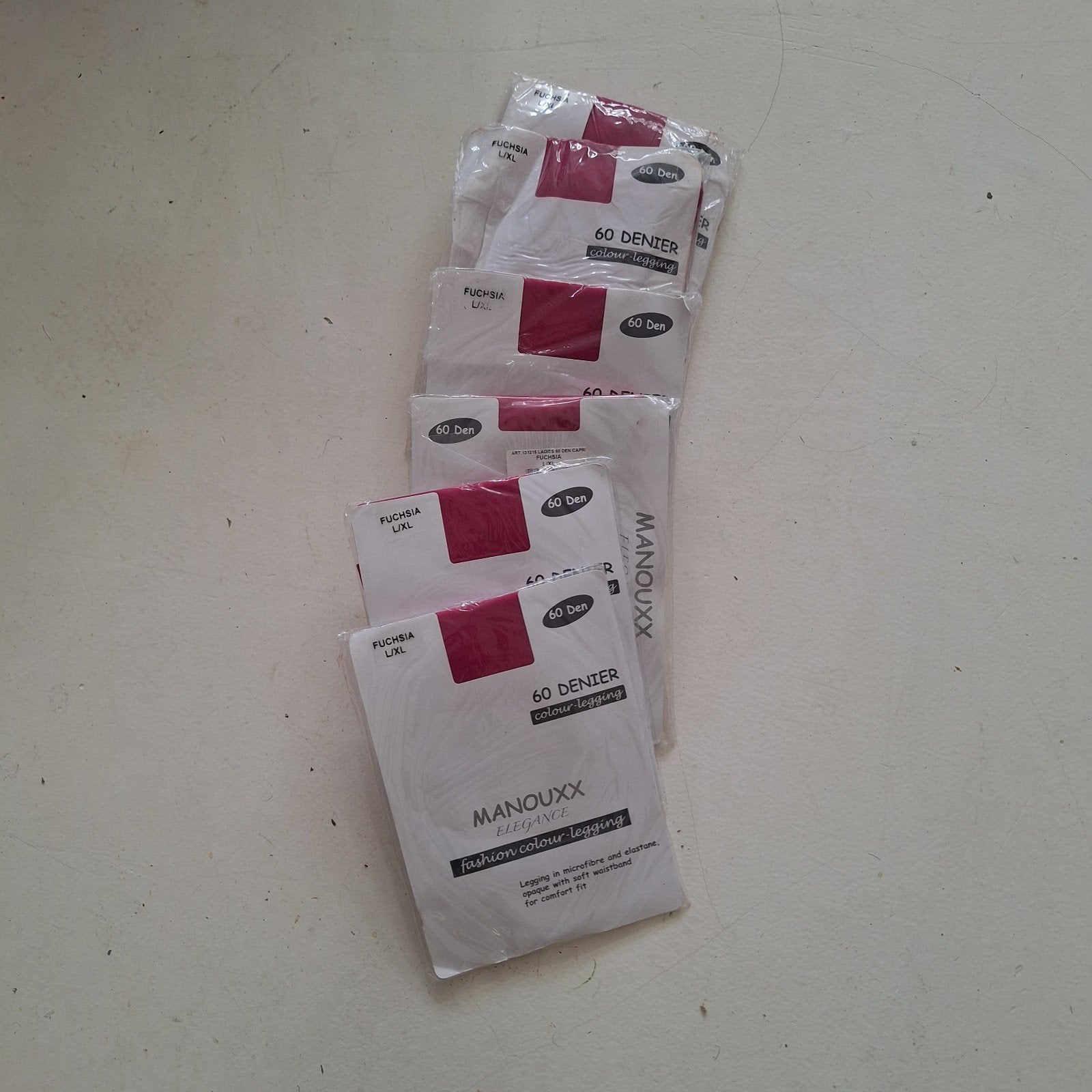 Manouxx Elegance 60 Denier Colour Legging Fuchsia L/XL, Manouxx, Nieuw, Ophalen of Verzenden, Roze