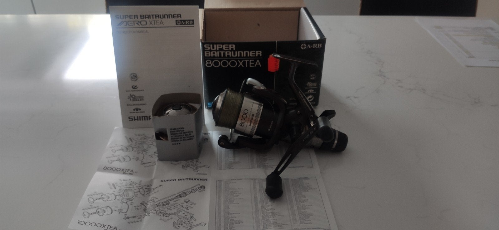 Shimano aero Xtea super Baitrunner 8000, Watersport en Boten, Ophalen, Zo goed als nieuw, Molen