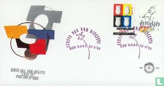 FDC E291 Wereldtentoonstelling 1992 NL onbeschreven, Ophalen of Verzenden