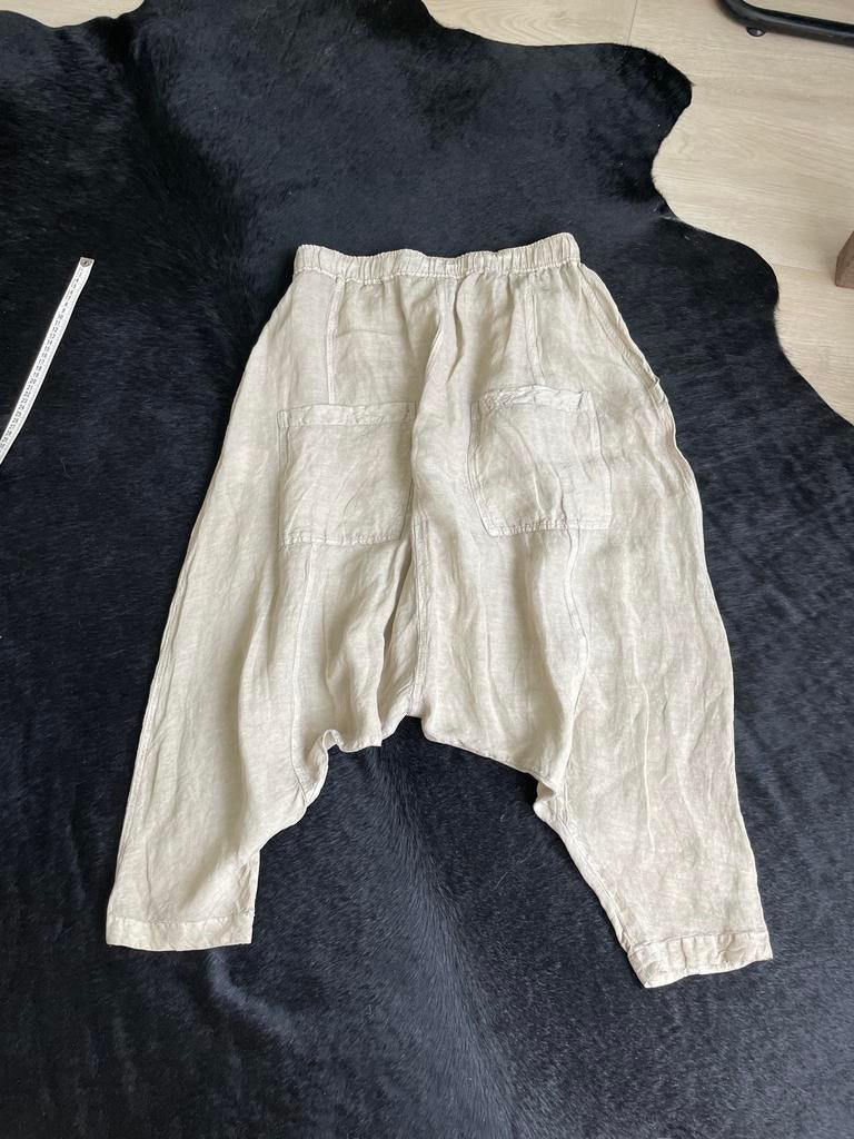 Rundholz Dip Harembroek Linnen/Viscose - Maat M, Maat 38/40 (M), Verzenden, Beige, Zo goed als nieuw