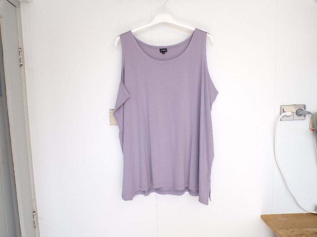 Lila top X-Two ronde hals maat 5 - 58/60 (56/58?), Kleding | Dames, X-Two, Overige kleuren, Zo goed als nieuw, Nvt
