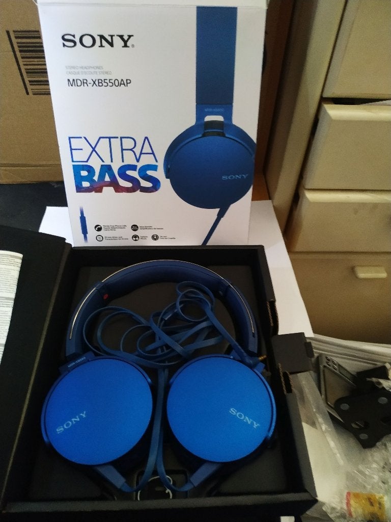 Sony MDR-XB550AP Extrabass Hoofdtelefoon, Audio, Tv en Foto, Koptelefoons, Ophalen of Verzenden, Nieuw, Blauw, Sony