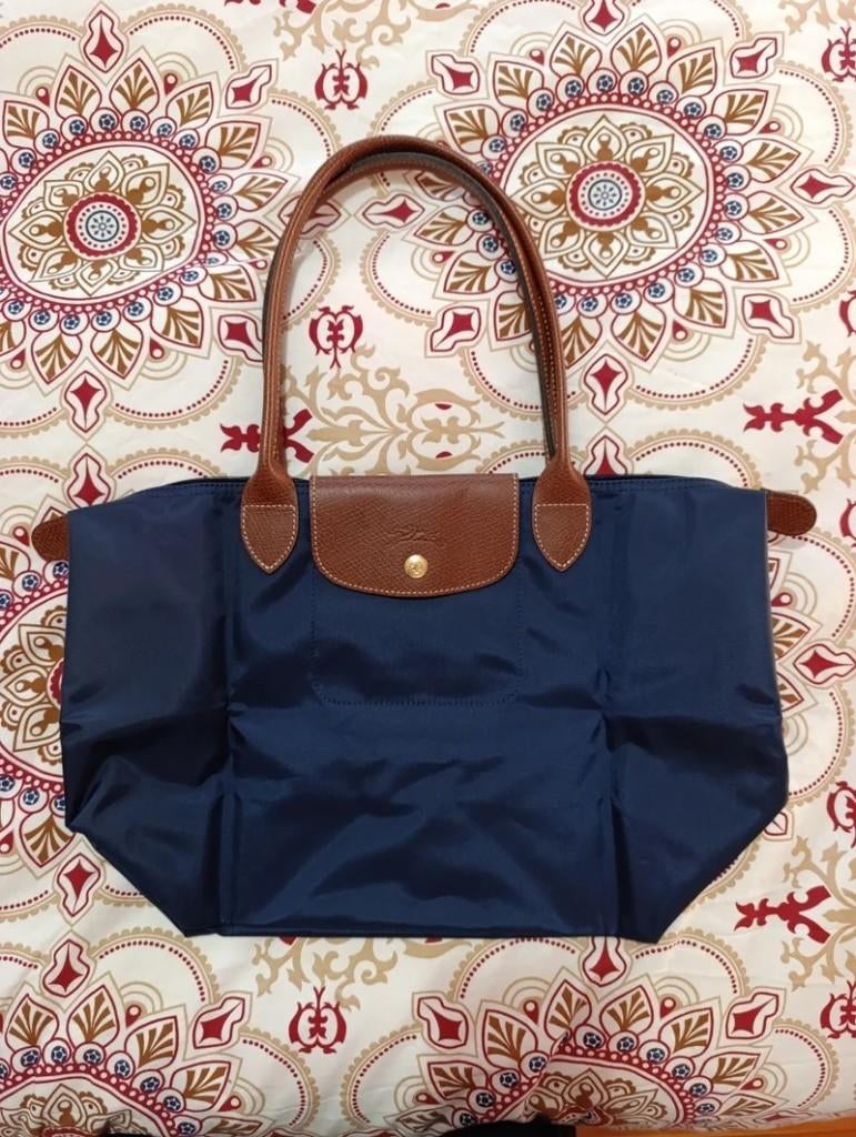 Schoudertas Longchamp Le Pliage Original Maat L, Verzenden, Nieuw, Blauw, Handtas