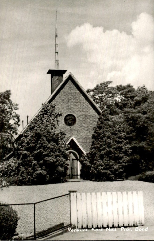 Renkum - Kerk - Ned. Prot. Bond, Verzamelen, Ansichtkaarten | Nederland, Ophalen of Verzenden, 1940 tot 1960, Ongelopen, Gelderland