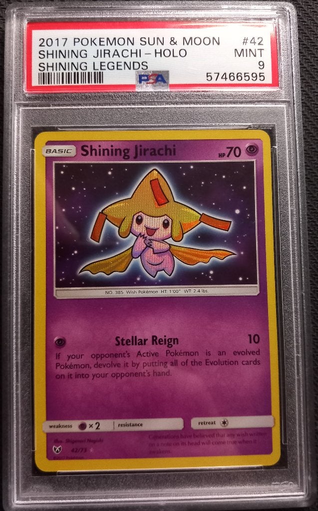 Pokémon Shining Jirachi Holo 42 / 73 - PSA 9 Mint, Verzenden, Zo goed als nieuw, Speelkaart(en)