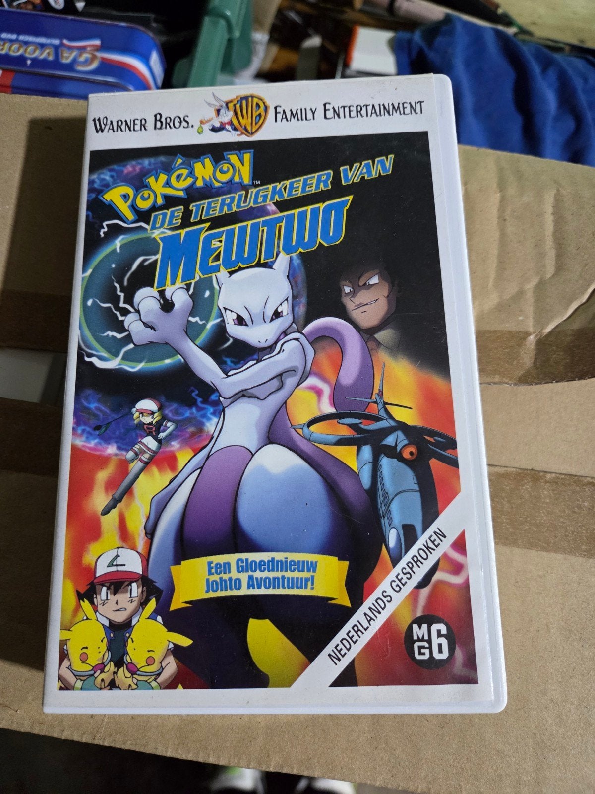 Vintage Pokémon VHS: De Terugkeer van Mewtwo (Nederlands), Alle leeftijden, Ophalen, Gebruikt