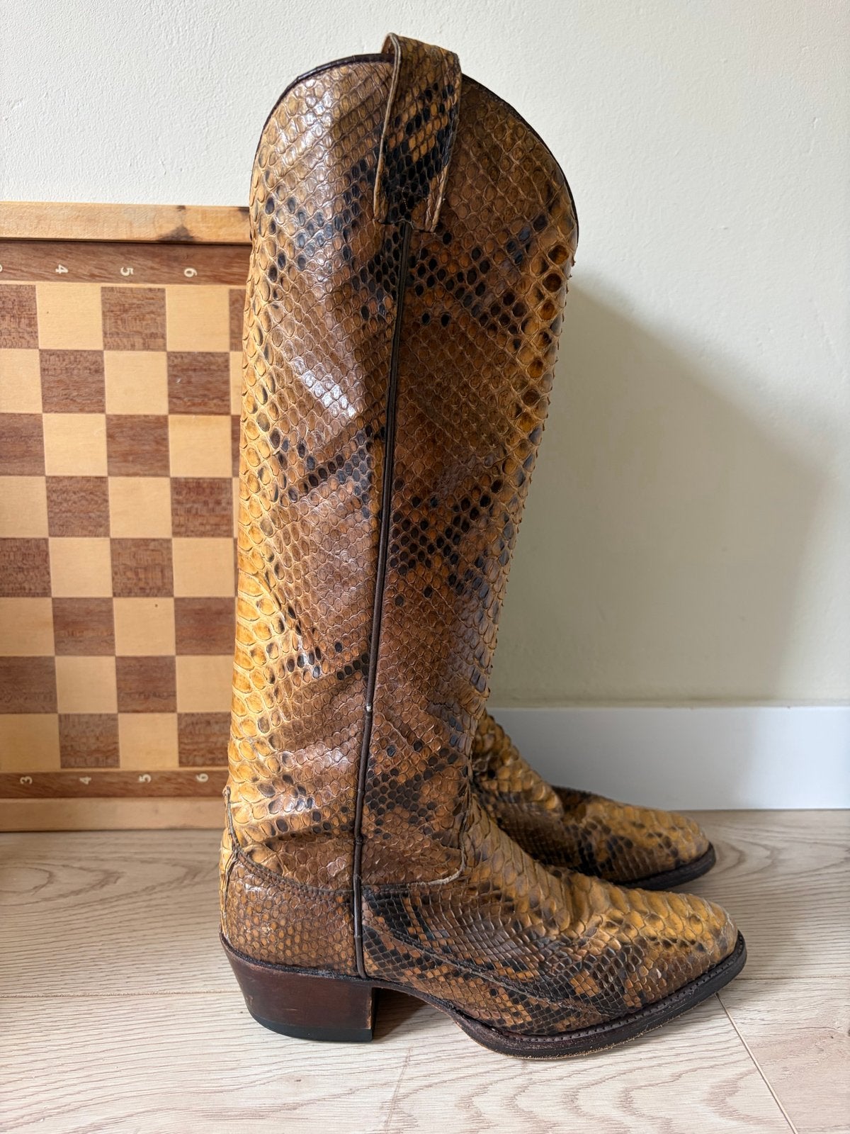 Paul Warmer x Sendra Python cowboy Boots - maat 38, Ophalen of Verzenden, Gedragen, Bruin, Hoge laarzen