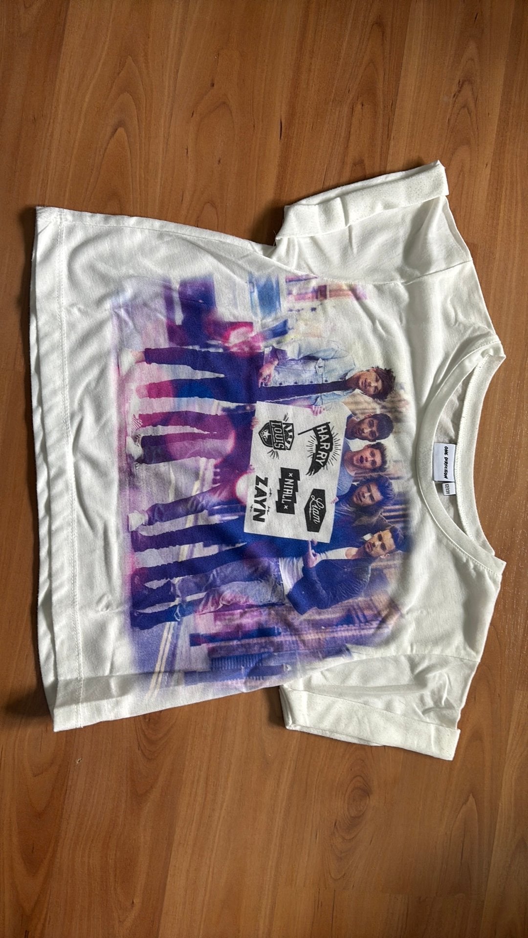 One Direction croptop with maat 12/13 jaar, Ophalen of Verzenden, Zo goed als nieuw, Maat 34 (XS) of kleiner, Korte mouw