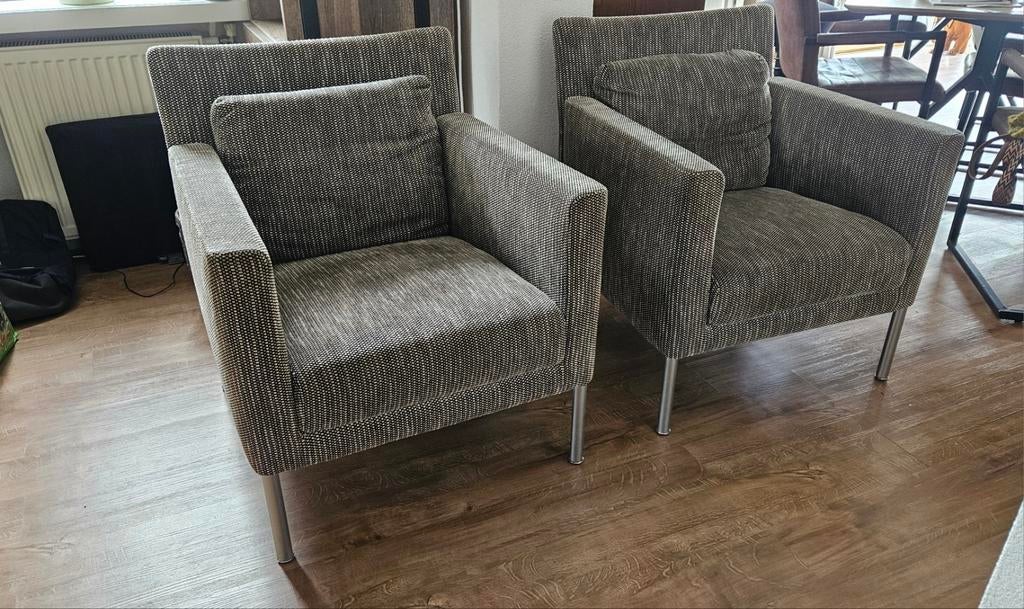 2x Walter Knoll fauteuils, 75 tot 100 cm, Ophalen of Verzenden, Zo goed als nieuw, Stof
