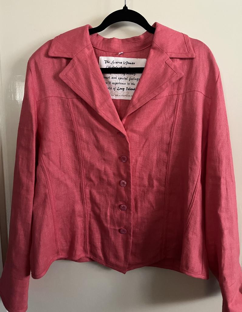 Prachtige linnen blazer van Scarva  Maat 46, Kleding | Dames, Scarva, Maat 46/48 (XL) of groter, Ophalen of Verzenden, Zo goed als nieuw
