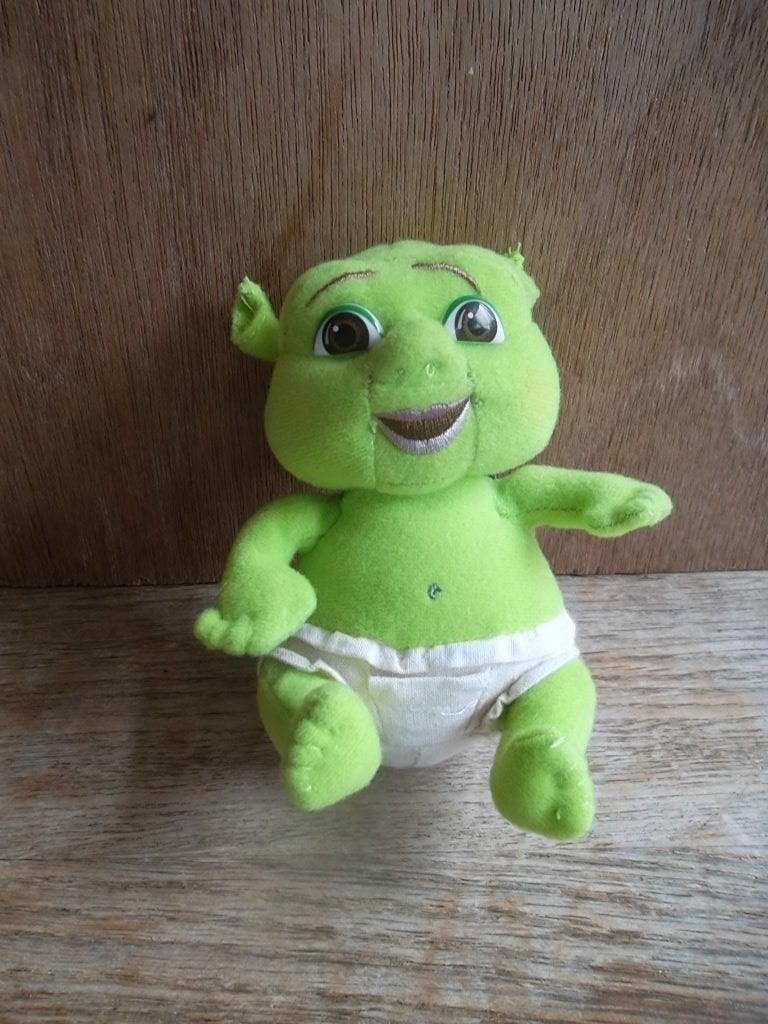 Shrek Fargus pluche zittend 11cm, Ophalen of Verzenden, Zo goed als nieuw, Overige typen