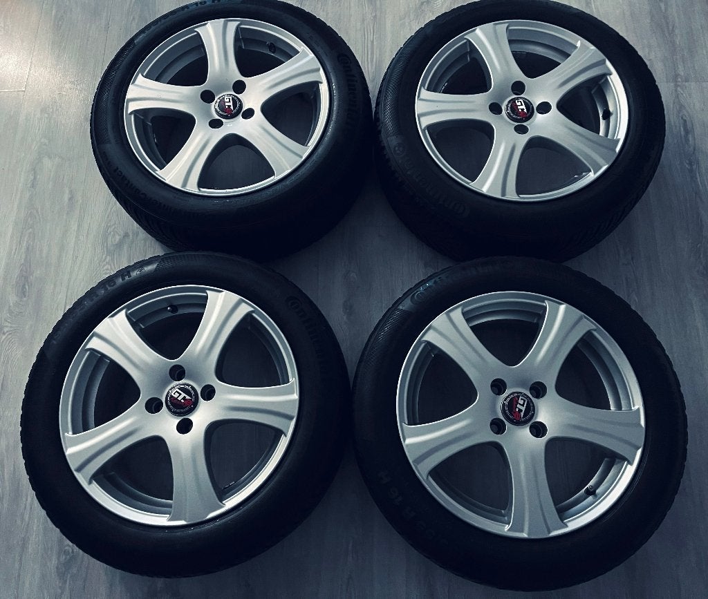 winterbanden 16 inch 4x100 sportvelgen Clio 4 Punto Corsa D, Auto-onderdelen, Ophalen, Gebruikt, 16 inch, Banden en Velgen